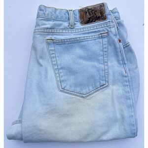 Vintage Mustang Jeans Mens 38x30 Relaxed Straight Leg Light Wash 90s Denim